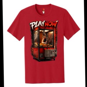 PLAY NOW" Arcade Machine Red T-Shirt