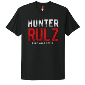 HUNTER RULZ" Distressed Black T-Shirt