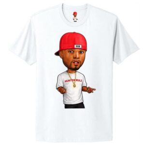 HUNTER RULZ" Cartoon Character White T-Shirt